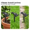 Garden Stake with Dog Silhouette Outdoor Cast Iron Sign Metal