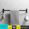 Punch-Free European Space Aluminum Towel Rack - Single, Double, or Three-Tier Bar for Bathroom