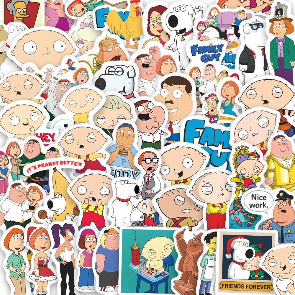 

53PCS Cartoon Expression Stickers for Home, Notebook, Luggage Decoration - Cute, Funny DIY Set Model A210