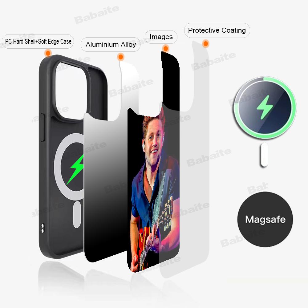 Singer N-Niall H-Horan Phone Case Magnetic Case For IPhone 16 14 13 12 11 15 Pro Max Plus For Magsafe Wireless Charge Cover