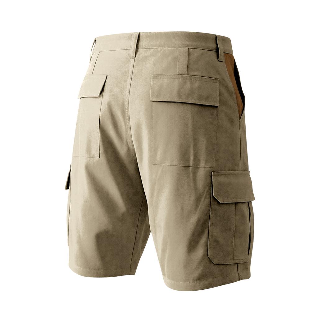 Men's Summer Printed Casual Multi Pocket Cargo Shorts Without Belt Loose Fit Cotton Fabric Classic Style