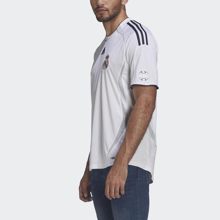 Adidas Real Madrid Football Kit Short Sleeve Jersey Men Tops White H18498