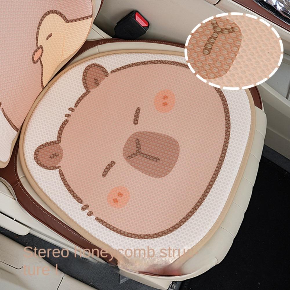 Breathable Summer Car Cartoon Cushion Protector Pad Capybara Car Seat Cushion  Auto Accessories