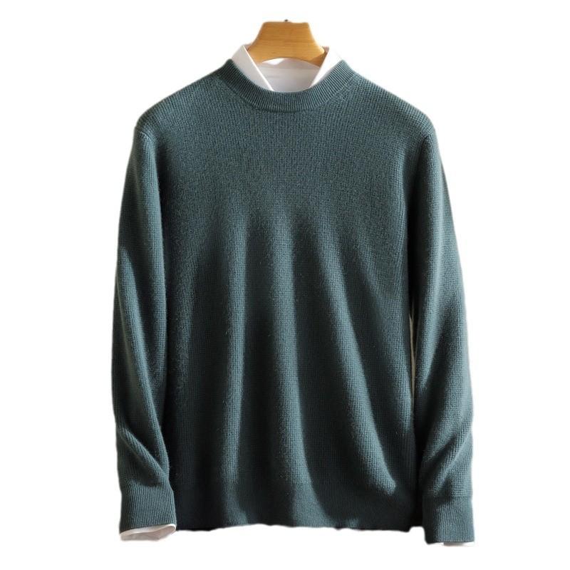 Autumn/Winter Cashmere Sweater For Men, 100% Pure Cashmere Sweater, Casual Business Sweater, Thickened Warm Knit Base Layer