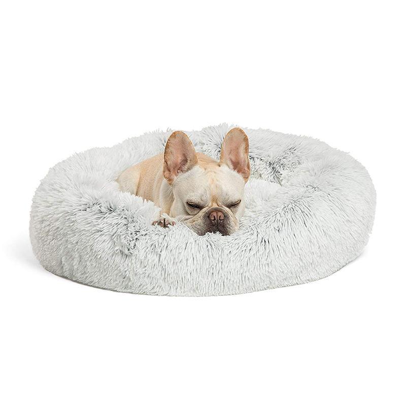 

Soft Round Plush Dog Bed Cozy And Flexible For Calming Sleep Cat And Dog Calming Bed Pet Bed Cat Bed