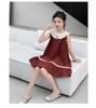 Girls' dress summer new Korean version CUHK children's college style fashionable and western-style navy collar princess dress
