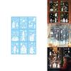 Christmas Snowflake Reindeer Window Sticker With Static Glass Decals For Holiday Decor
