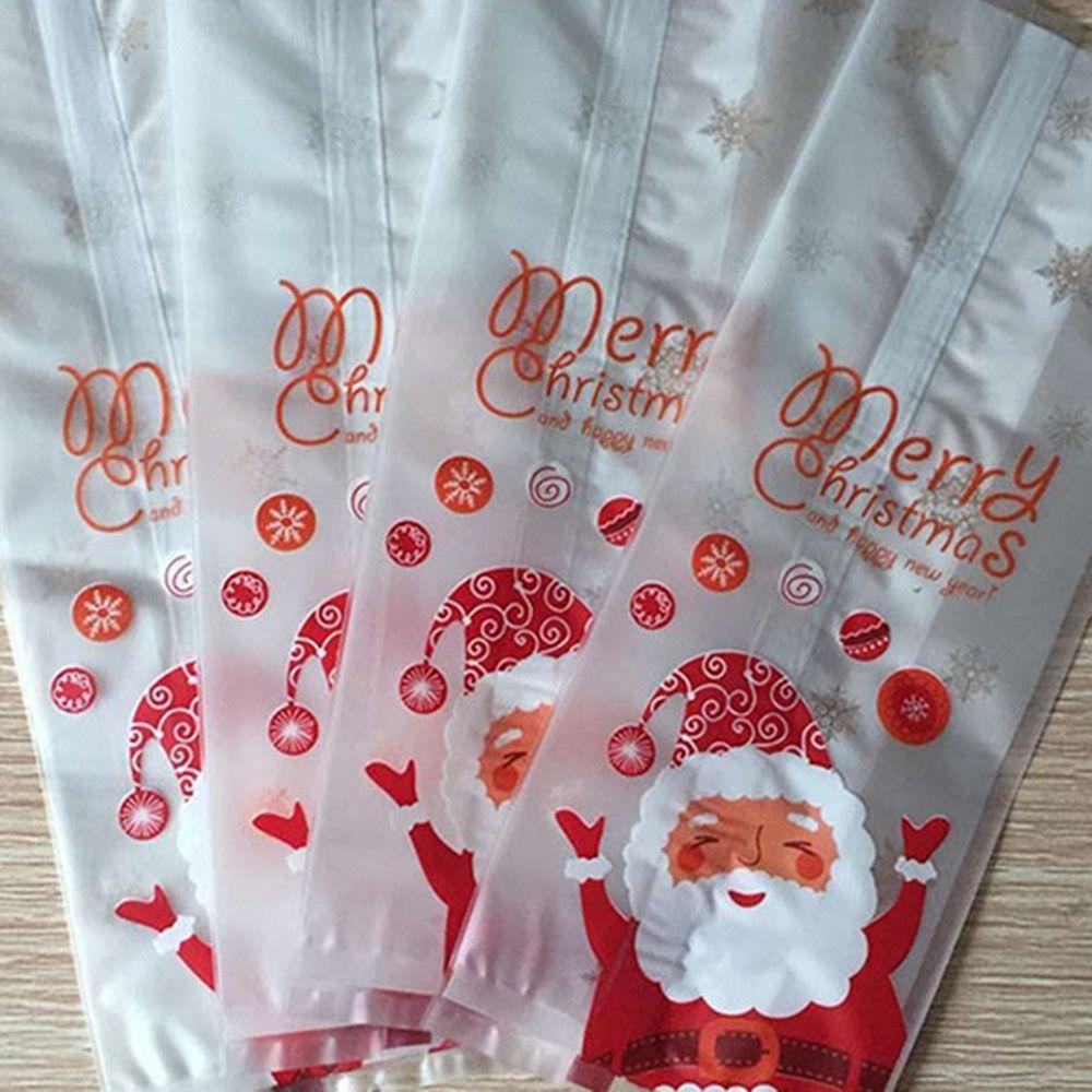 Santa Claus Home & Kitchen Cartoon Candy Pockets Merry Christmas Cookies Bag Baking Packaging Bags