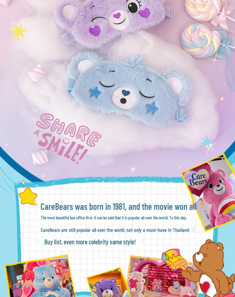 Care Bears 3D Plush Eye Mask: Heart Bear Sleep & Travel Light Blocker