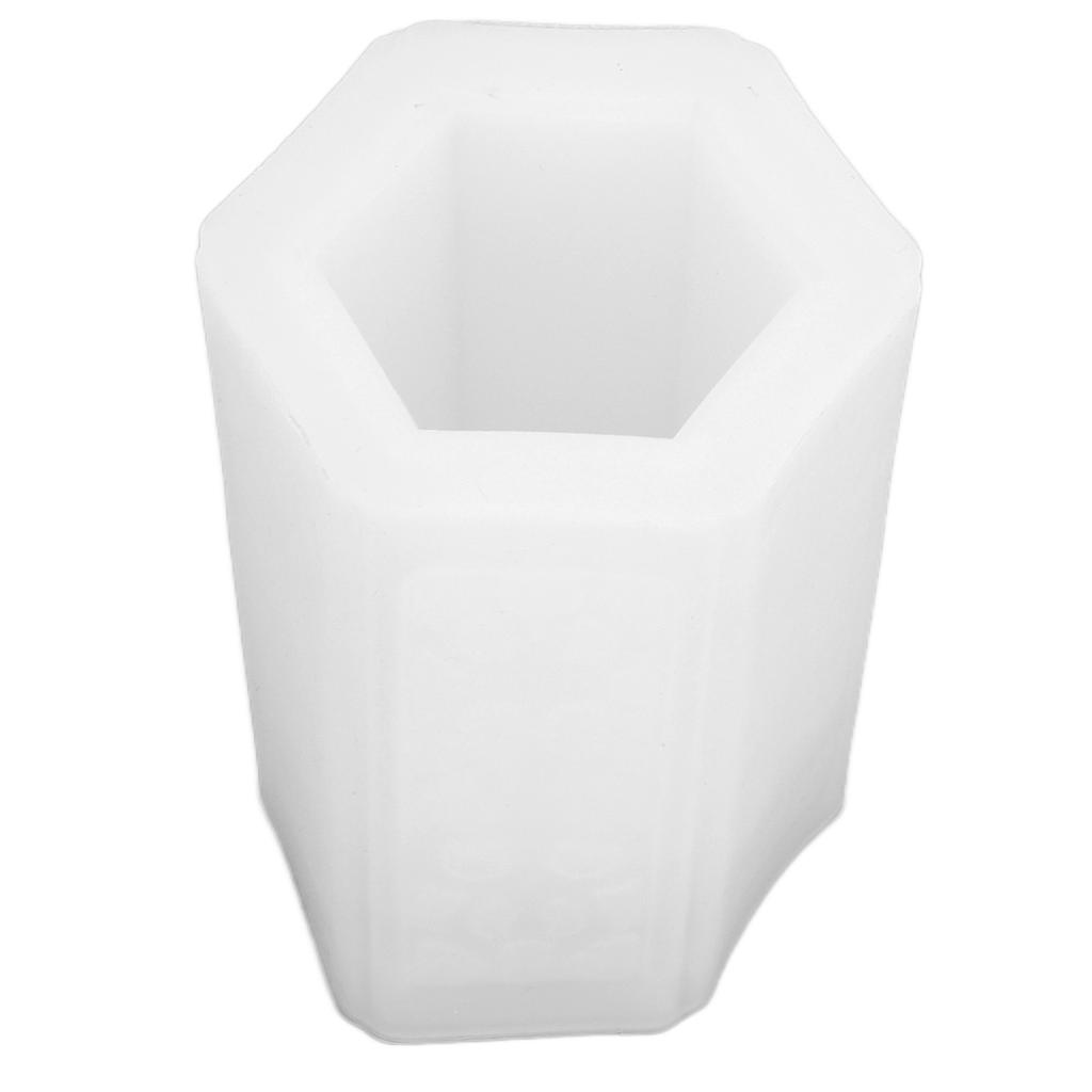 Resin Mold Large Pen Holder Silicone Molds Reusable DIY Casting Supplies for Flower Pots GiftsHex Pattern