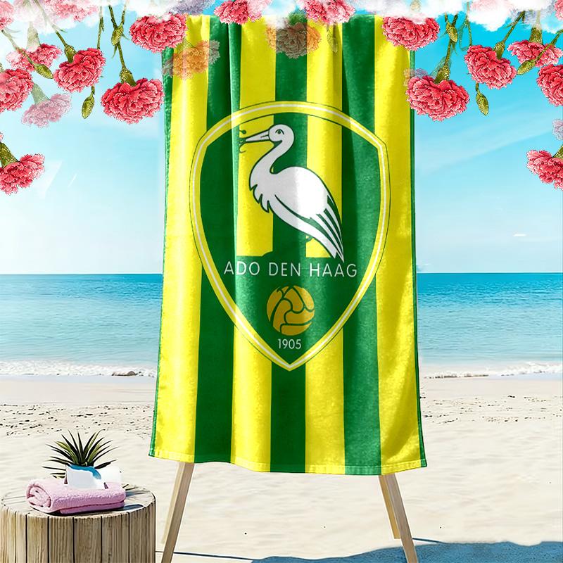 Ręcznik plażowy z nadrukiem ADO Den Haag, Duży miękki szybkoschnący ręcznik na plażę, kemping, basen