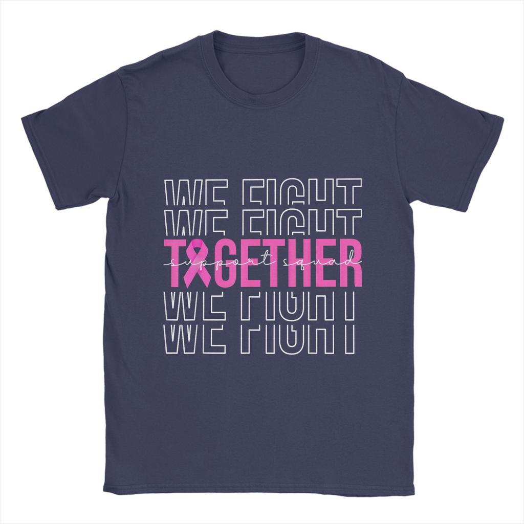 Vintage T Shirt Summer Fight Is Our Fight Breast Cancers  Leisure T-Shirts  100% Cotton Tee Shirt for Adult  Short Sleeve Tops