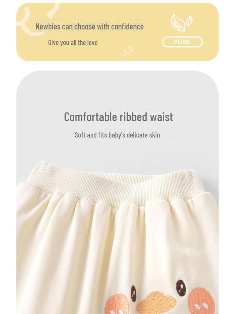 Youqi Baby Big Butt Open-Crotch Pants for Boys & Girls - Stylish Spring/Autumn Wear