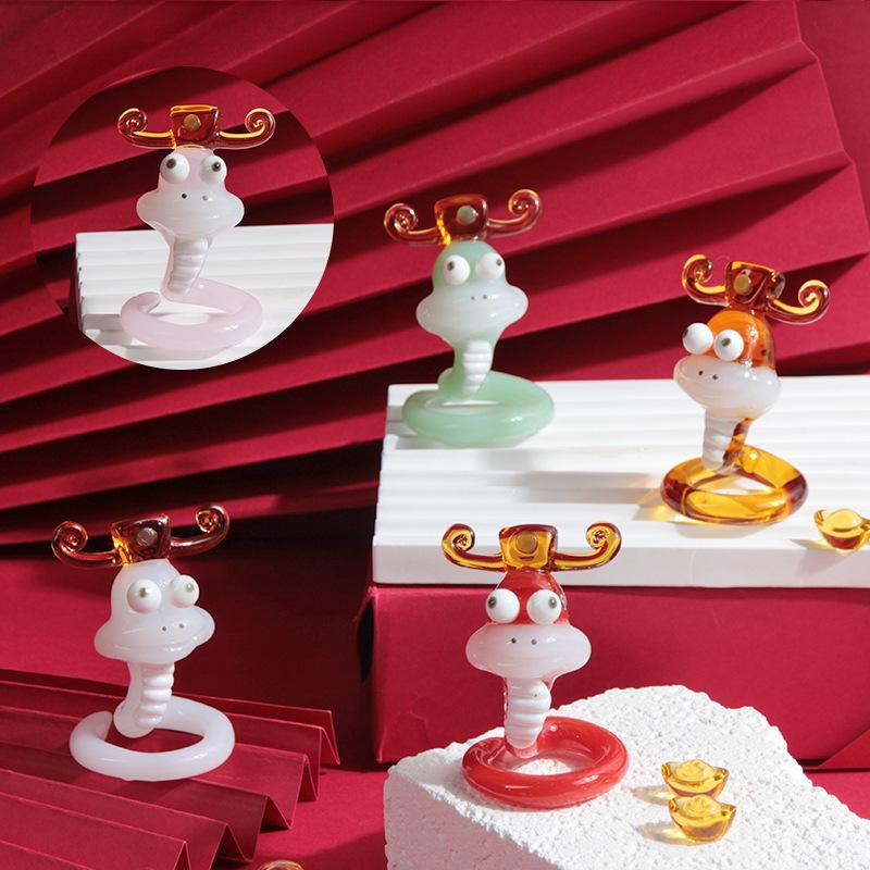 2025 Year of the Snake Glass Ornaments: Creative New Year Decorations and Gifts