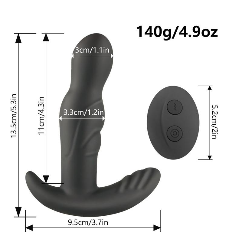 Massaggiatore prostatico da 360 gradi rotante vibratore anale silicone maschio butt plug ano vibrazione giocattolo del sesso per gli uomini stimolazione del punto G