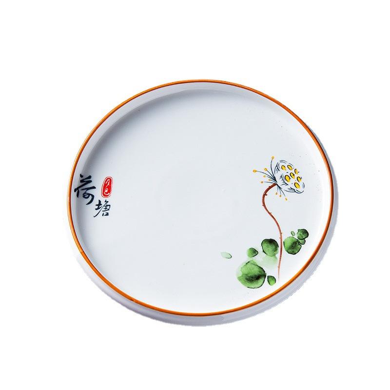 Ceramic Plates, Vegetable Plates, Flat Plates, Steak Plates, Restaurant Hotel Tableware, Shallow Plates, Round Plates, Dim Sum Plates, New Chinese Des