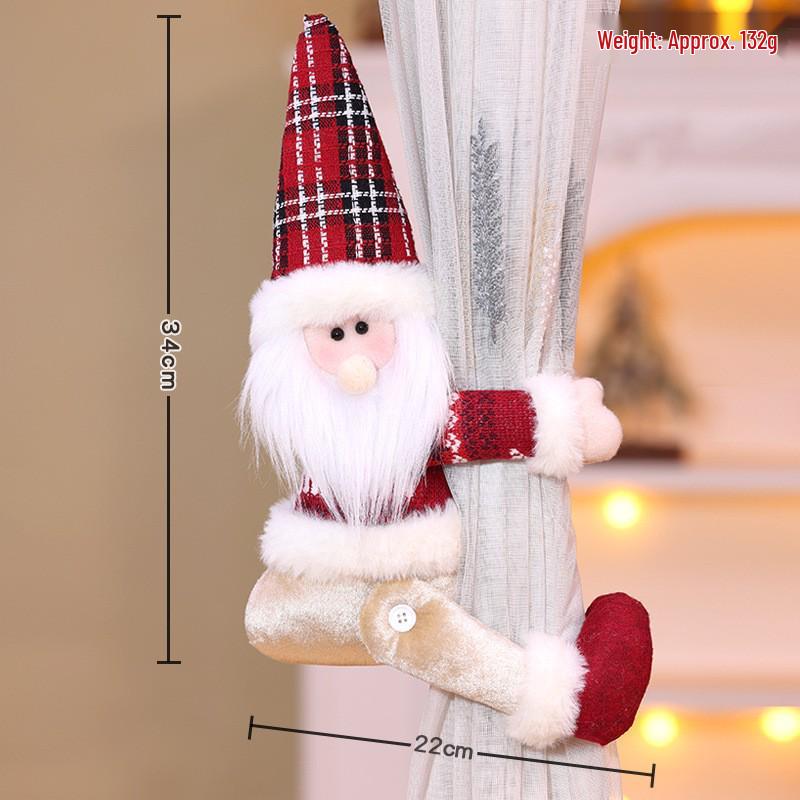 Kreativa julgardinsband: Snögubbe & Gammal Man Tecknade Prydnader