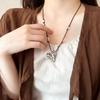 Korean High-End Silver Heart Necklace - Trendy, Fashionable, Versatile Design