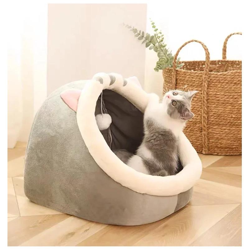Super Soft Dog Round Cat Deep Sleep Comfort In Winter Warm Sleeping Tent Cozy Cave Mat Portable Indoor Cat Bed for Cats