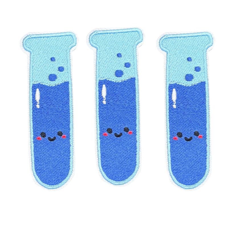 10pcs /Lots Laboratory Embroidered Patches Diy Cute Cartoon Patch Hats Bags Jackets Sew Embroidery Applique Clothing Decoration 