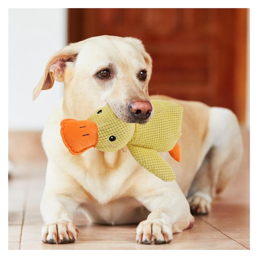 Calming Duck Cross Fabric Plush Toy, 45 X 12 X 38 Cm, Yellow Duck Dog Toy, Stress Relief, Interactive Play, Soft and Comfortable Pet Toy, 1 Piece