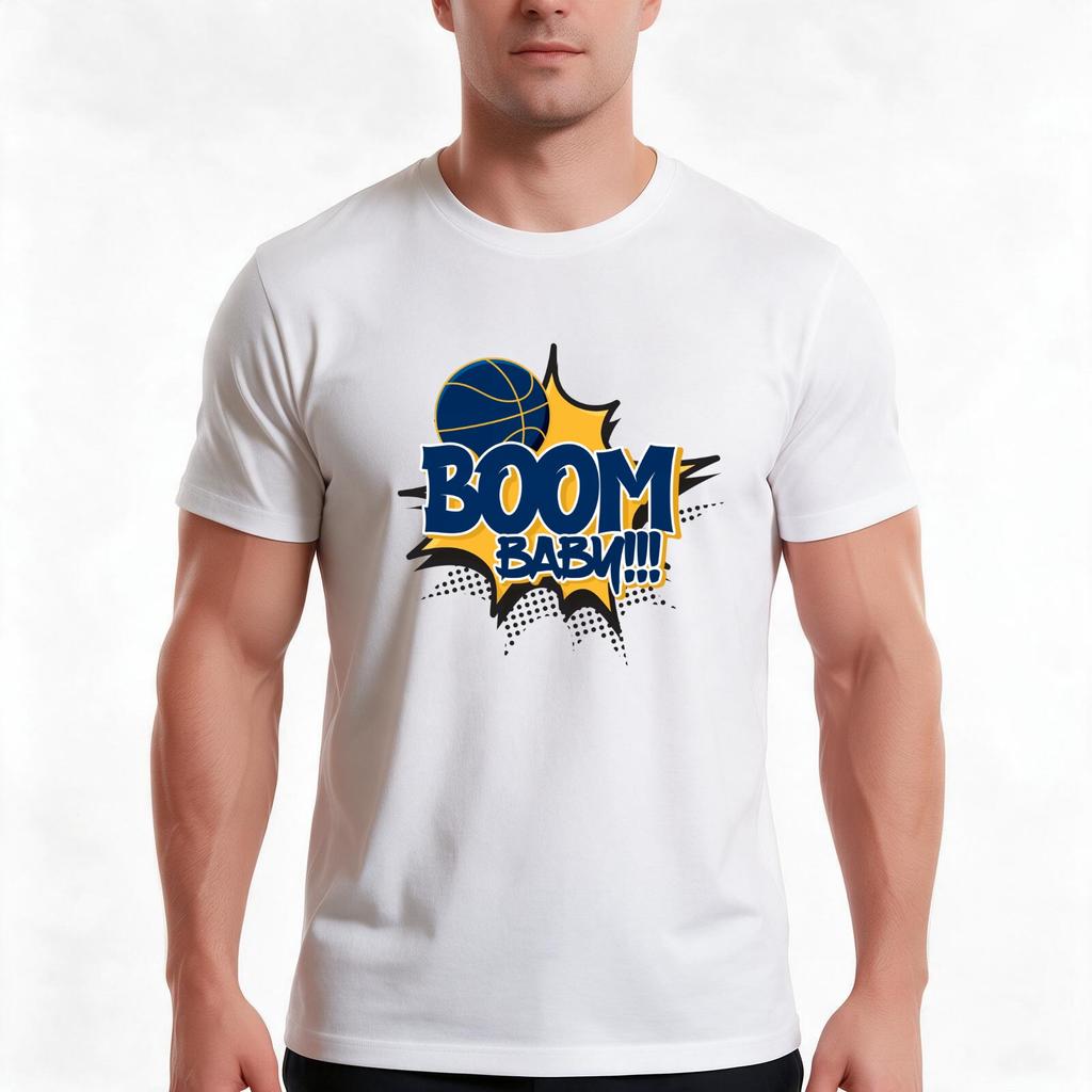 Boom Baby Pacer Tshirt Summer Casual Cotton Tee Oversized Streetwear Tops Vintage Graphic Print Loose Fit Short Sleeve