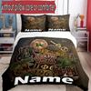 3pcs Duvet Cover Set (1*Duvet Cover + 2*Pillowcase, Without Core), Custom Name Alpha Kappa Alpha Pattern Bedding Set, Home Bedroom Decor Gift