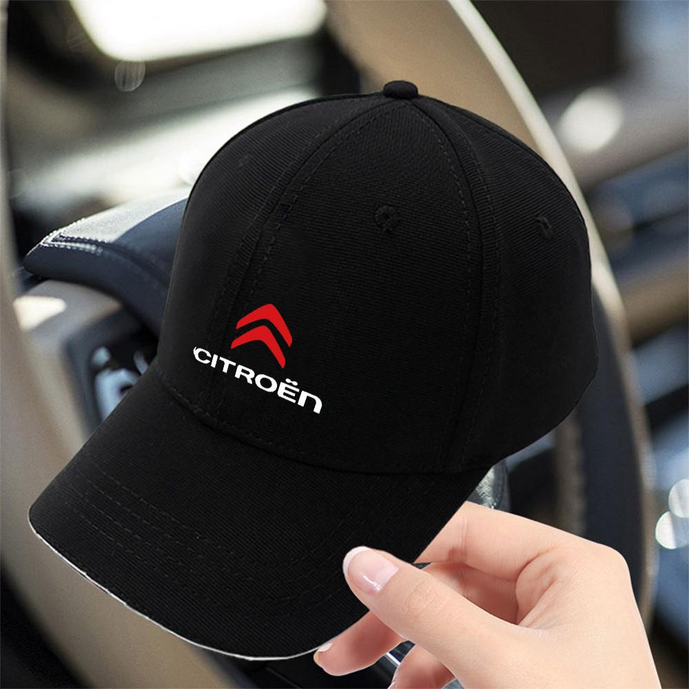 1/2pcs Car Badge Peaked Cap Sports Sunshade Baseball Hat For Citroen C1 C2 C3 C4 C4L C5 C6 C7 VTS C-ELYSEE Berlingo Xsara Cactus