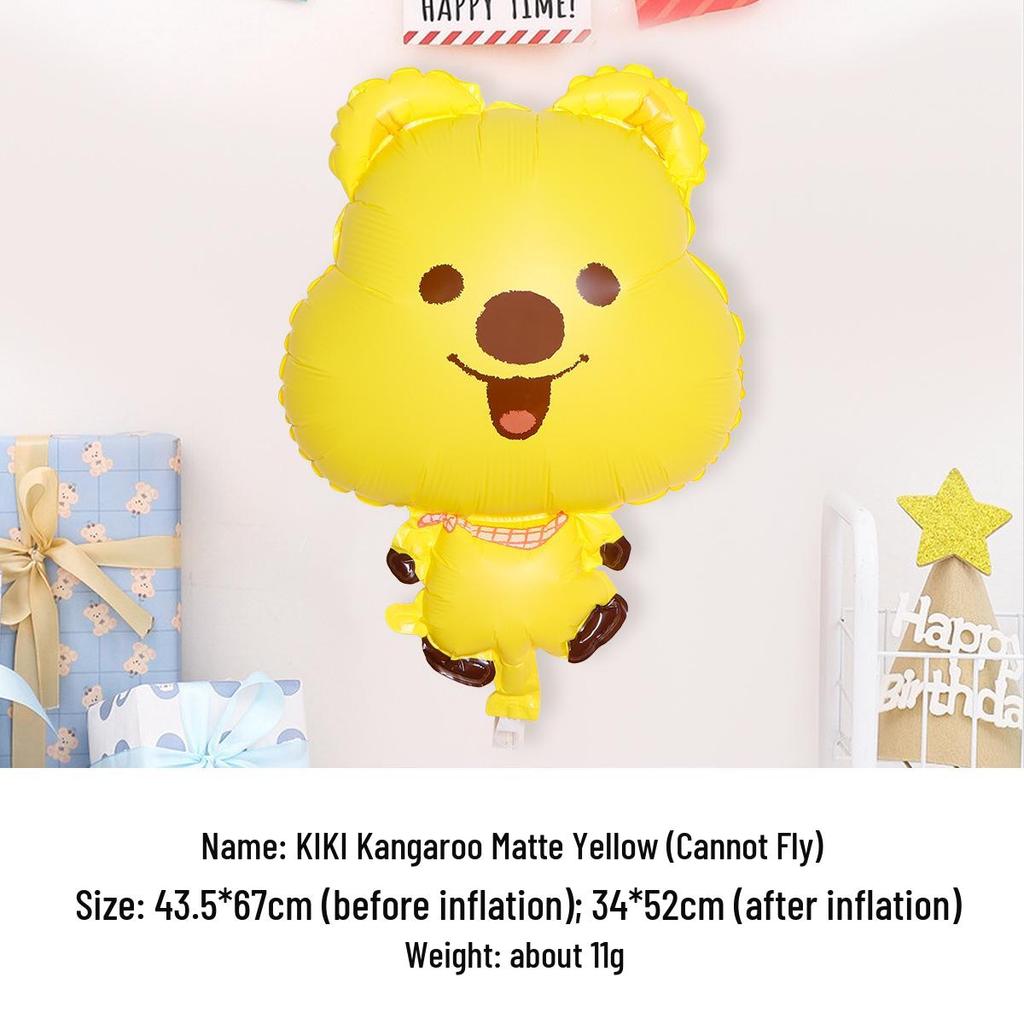 Matte Aluminum Capybara Cartoon Balloons for Kids' Birthday Party Decorations