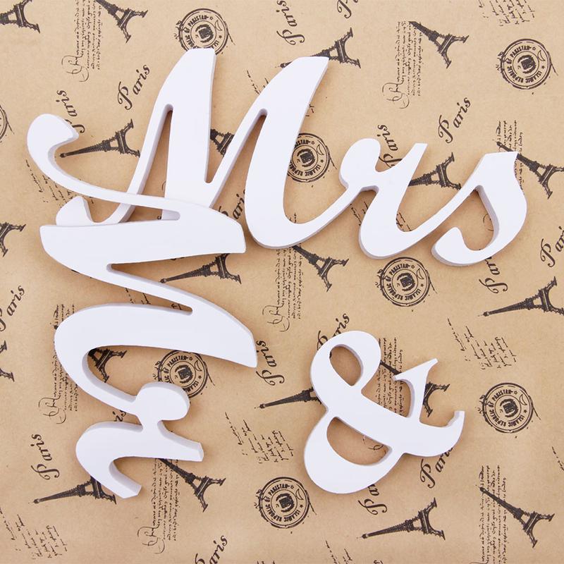 Mr & Mrs Letters Wooden Sign Standing Top Table Wedding Decoration Party New Mr & Mrs Letters Wooden Sign Standing Top Table Wedding Decoration Party New