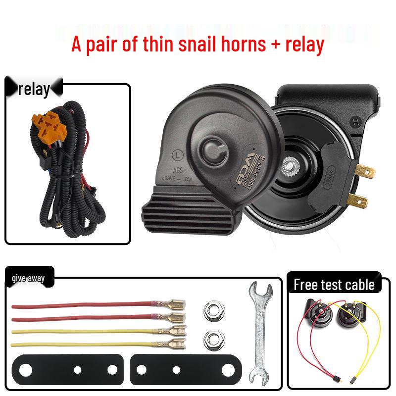 

Fits Xiao Niu Electric Vehicle 12V Slim Waterproof Dustproof Snail Horn, Single to Double Conversion.