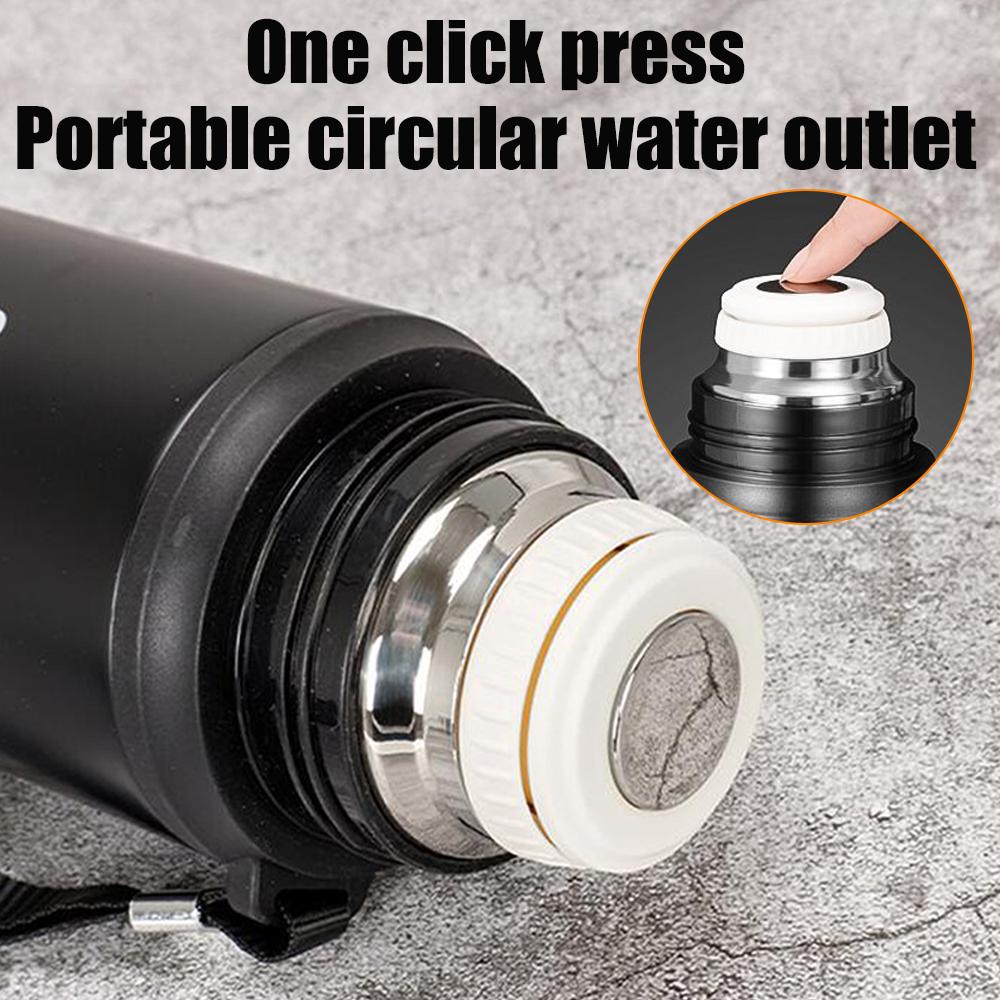 1000ML Large Capacity Thermos Bottle 304 Stainless Steel Vacuum Flask Insulated Tumbler Outdoor Travel Thermal Cup Water Bottle
