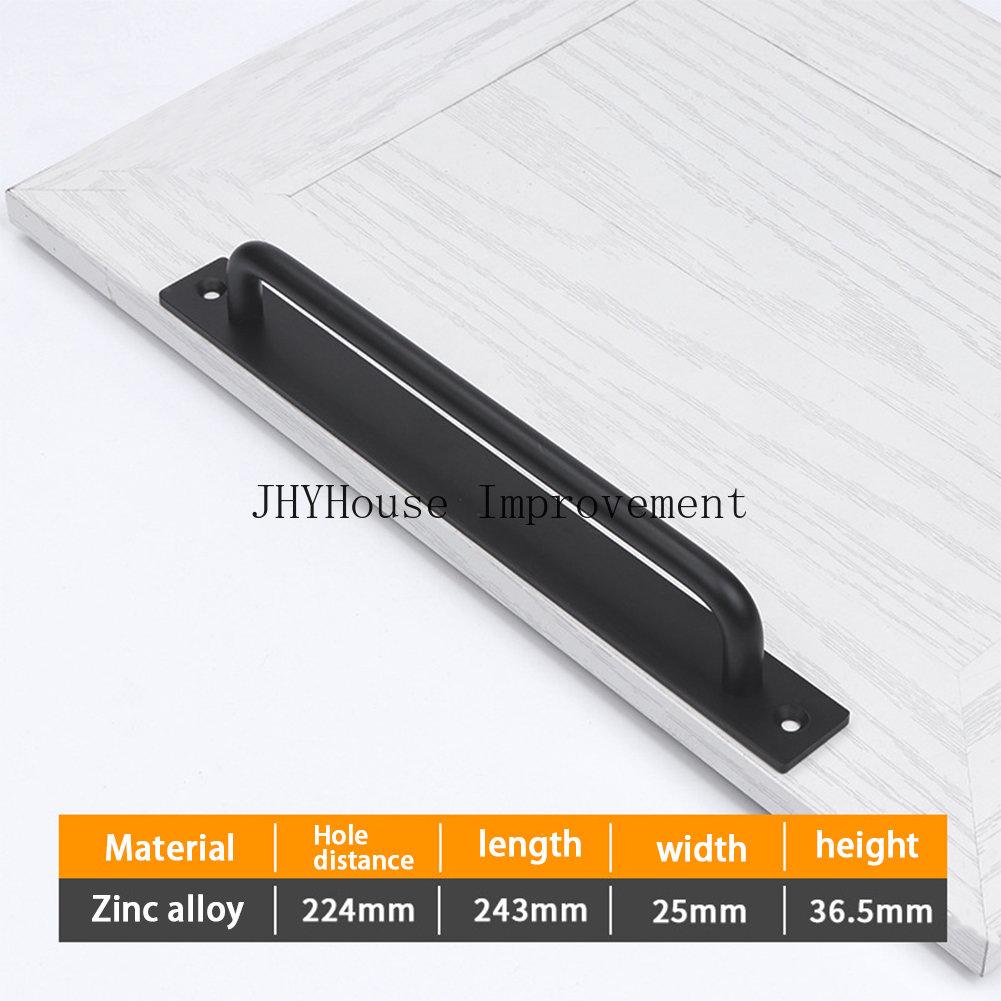 Aluminium Alloy Black Door Handles Balcony Bedroom Kitchen Door Pulls Silver White Furniture Handle Door Hardware knobs