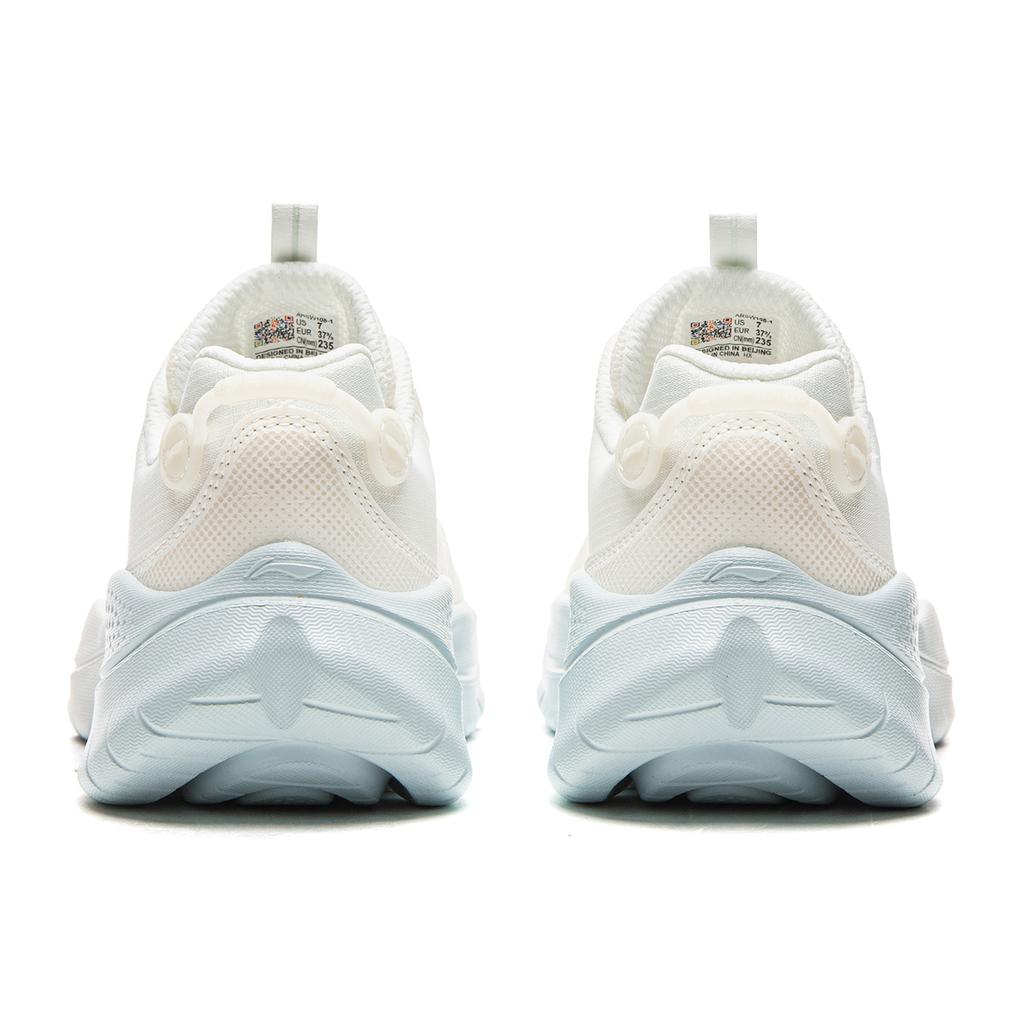 Li Ning Cushioning Slip Resistant Abrasion Resistant Lightweight Low Top Casual Running Shoes Women's Mist White ARSW108-1