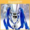 Elegant Resin Football Trophy Model European Style Soccer Award Silver Gift