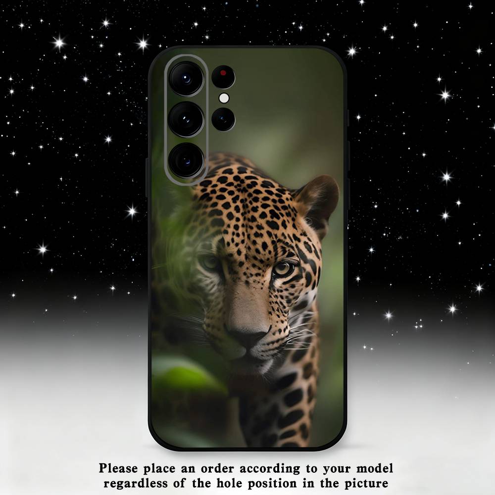 

Cool Leopard Leopard Print Phone Case For Samsung S25,S24 Ultra,S20,S30 plus,S22 plus,S23,S30 Ultra 5G Silicone Black Shell Samsung S205G