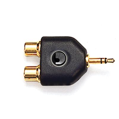 D'Addario Stereo Mini (M)  RCA (F) X2 Conversion Connector PW-P047C