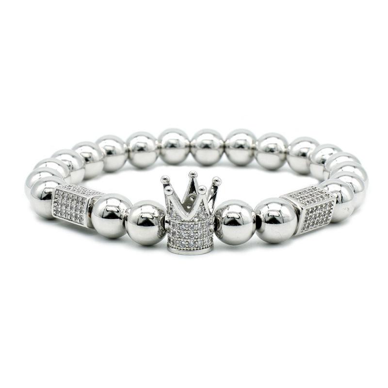 2023 Exquisite Fashion Bracelet with Micro-Inlaid Copper Beads & Zircon Crown