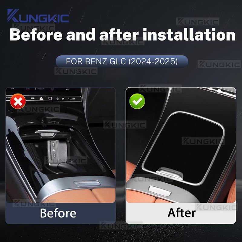 For  2024 2025 Mercedes Benz E GLC Class W214 X254 Central Control Gear Storage Box Protection Frame Interior Accessories