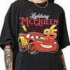 Retro Lightning McQueen Shirt, Disney Pixar Cars Tee, Family Vacation Disneyland Trip Outfit Gift