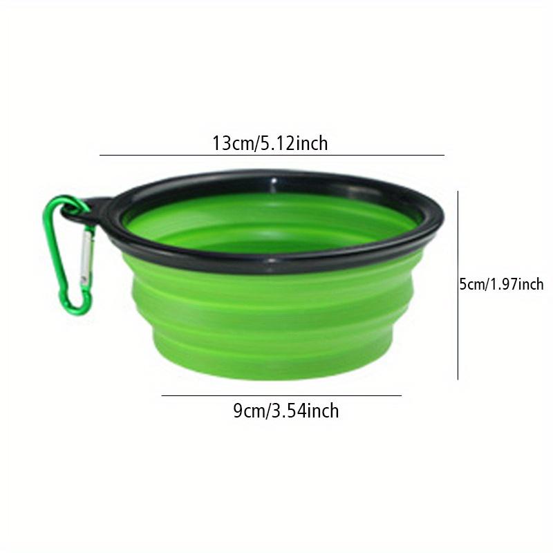 

Dog Folding Bowl Portable Dog Travel Bowl Dog Food Water Bowl for Outdoor Walking Silicone Dog Food Water Bowl with Bowl Lip зелений