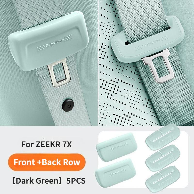 For ZEEKR 7X 007GT 007 001 009 Mix Car Seat Belt Anti Scratch Protector Case Cover Seatbelt Buckle Cover Soft Silicone Collision