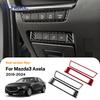Echtfaser-Aufkleber aus Kohlefaser für Mazda 3 BP 2019-2025 Axela Start/Stopp-Knopfabdeckung Innenraum-Aufkleber