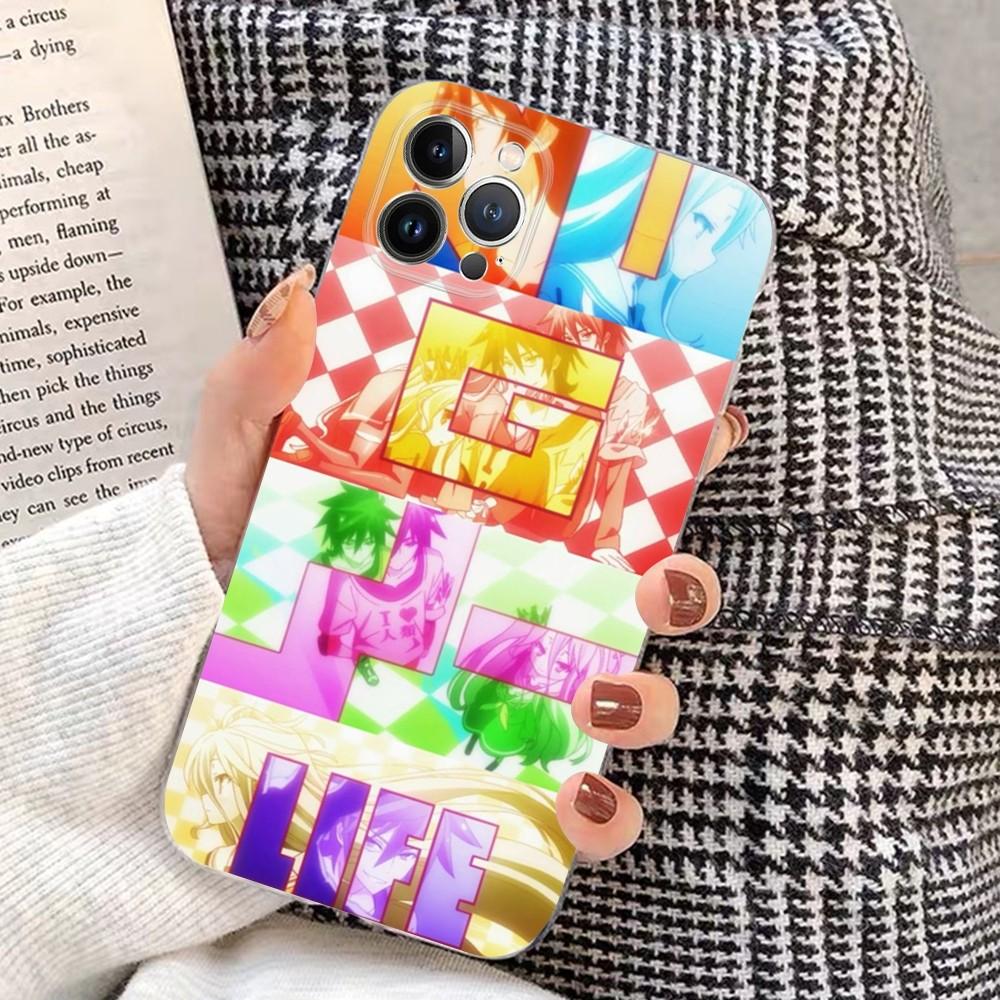 Anime No Game NO life Phone Case for iPhone 15 8 7 6 6S Plus X SE 2020 XR XS 14 11 12 13 Mini Pro Max Mobile Case