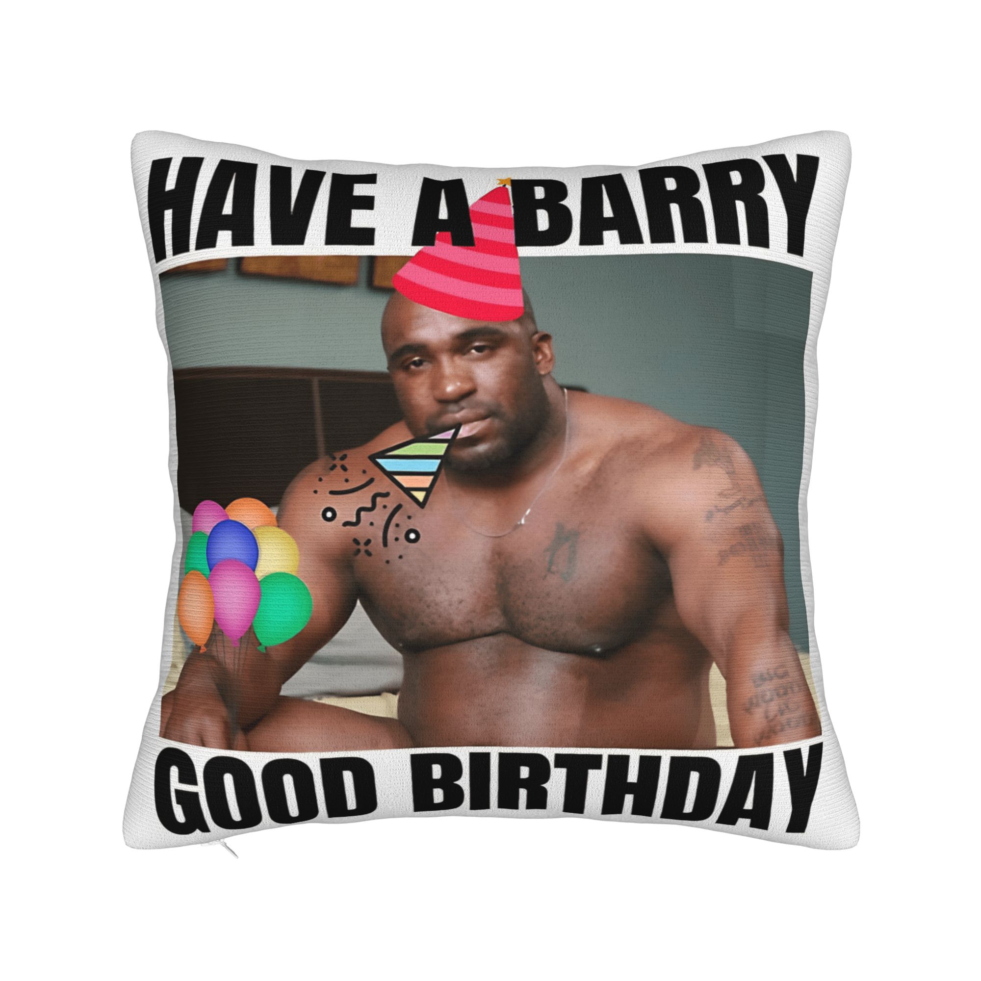 Funny Barry Wood Pillow Cover Christmas Kawaii Pillow Case For Couch Sofa Bedroom Design Pillowcases Gift 30cmx30cm