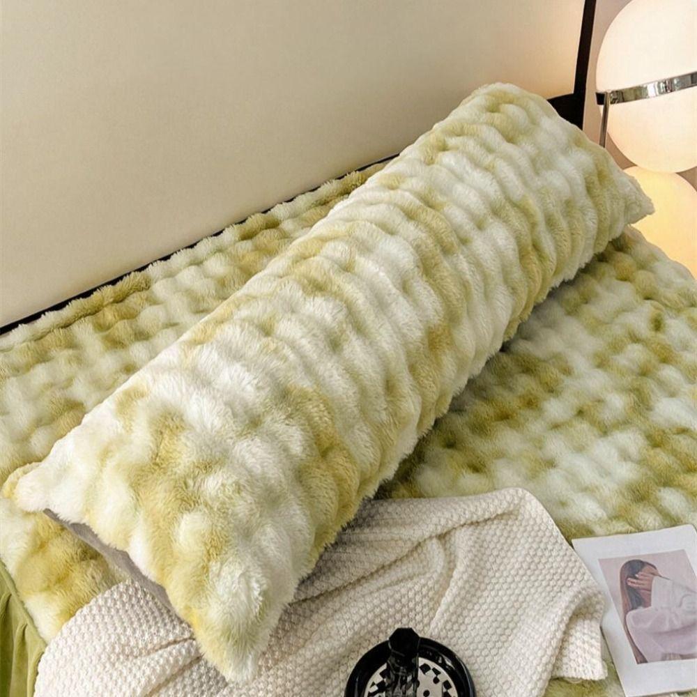 Soft Winter Pillow Cover Extended Double People Pillow Plush Long Pillowcase King-size Bed