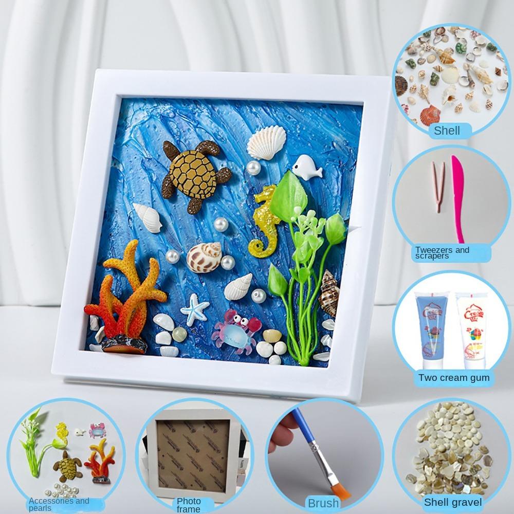 

Деревянная рамка Сделай сам фоторамка Набор для картин Клей-крем Рамка для картины Раскраска Игрушка 1