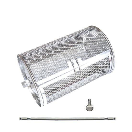 

Набор вращающейся корзины-гриль из нержавеющей стали для приготовления овощей и рыбы на открытом воздухе, набор для барбекю, улучшенный стиль шампура, курица S