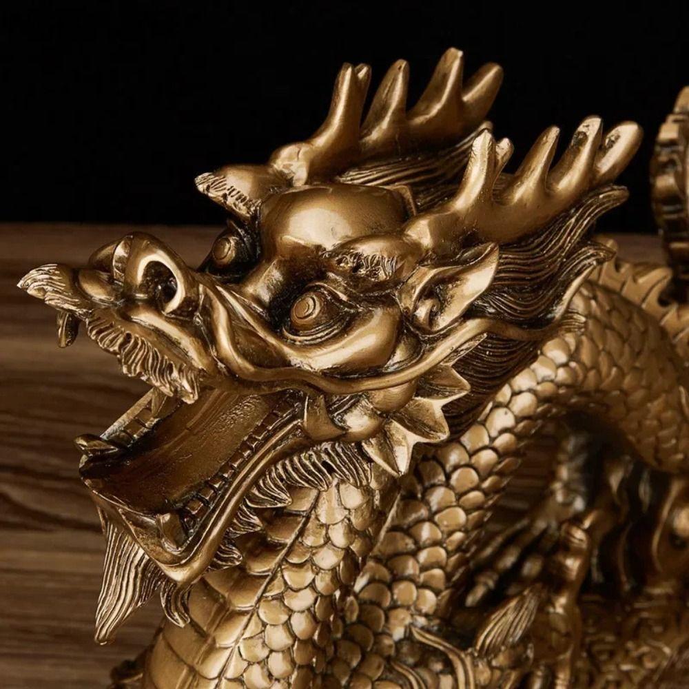 Good Luck Chinese New Year Dragon Statue Attract Wealth Dragon Figurine Ornament