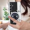 Vintage Camera Pattern Case For Samsung S26 Ultra A57 A37 A17 A18 S25 S24 S23 S22 Ultra S21 FE A15 A35 A55 A16 A36 A56 5G Leather Texture Soft Cover